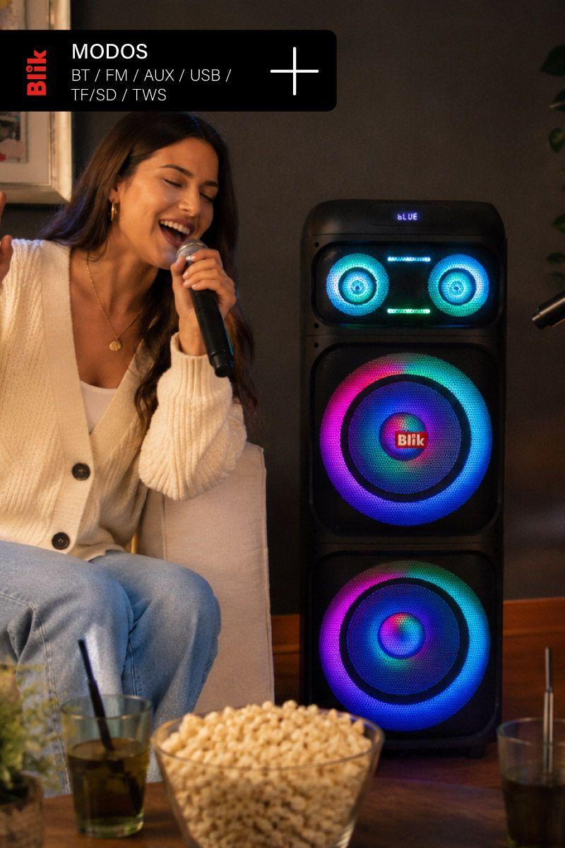 Parlante Bluetooth Karaoke Con Microfono Blik Lightup700-7