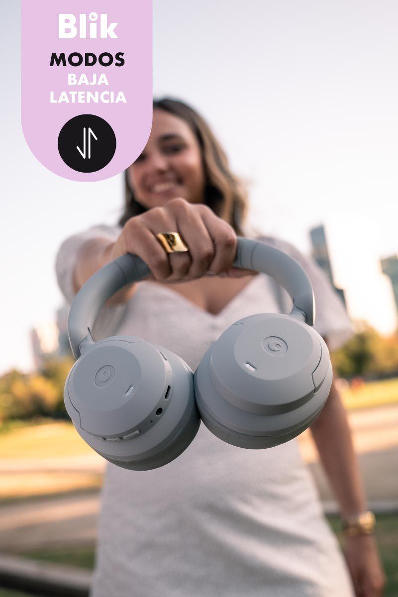 Audifonos Bluetooth Blik Soul900 Gris Cancelación De Ruido-5