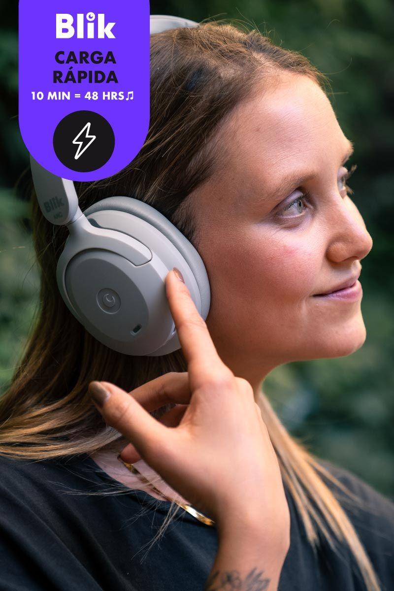 Audifonos Bluetooth Blik Soul900 Gris Cancelación De Ruido-5