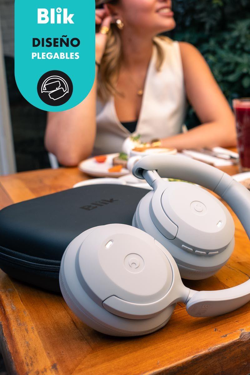 Audifonos Bluetooth Blik Soul900 Gris Cancelación De Ruido-6