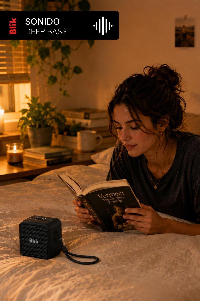 Parlante Bluetooth Blik BassGo 15W IPX6 19H TWS Negro-3