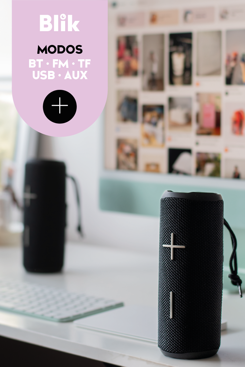 Parlante Bluetooth Portátil Blik HypeGo Negro-3