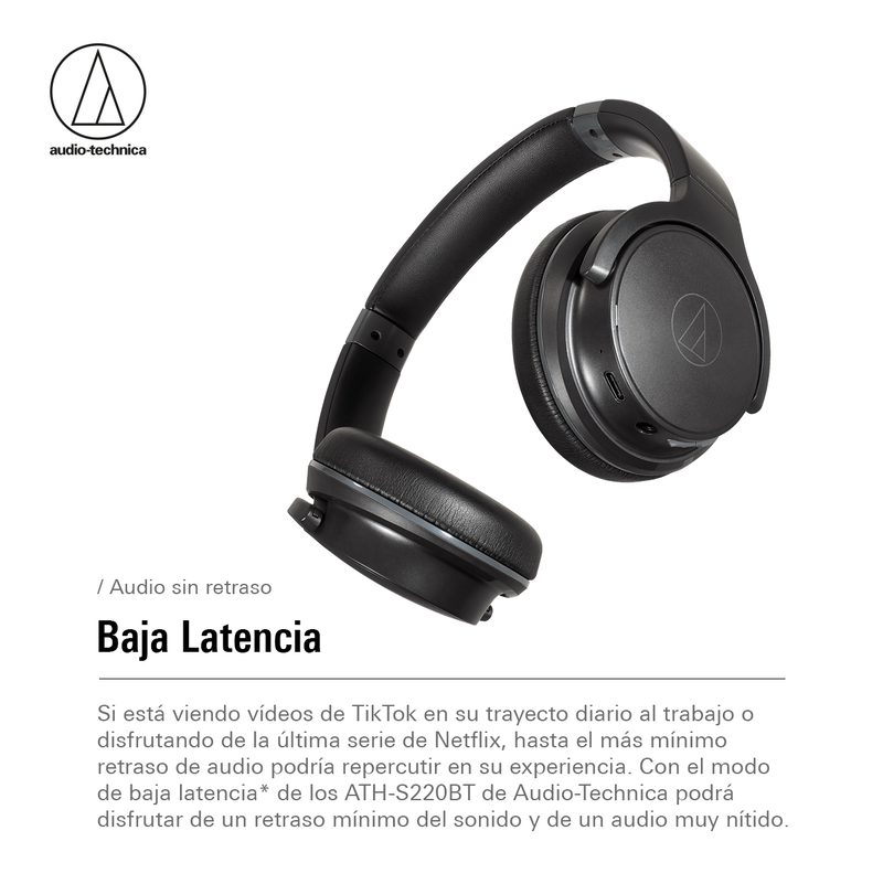 Audífonos Bluetooth Audio-Technica ATH-S220BT Negro-2