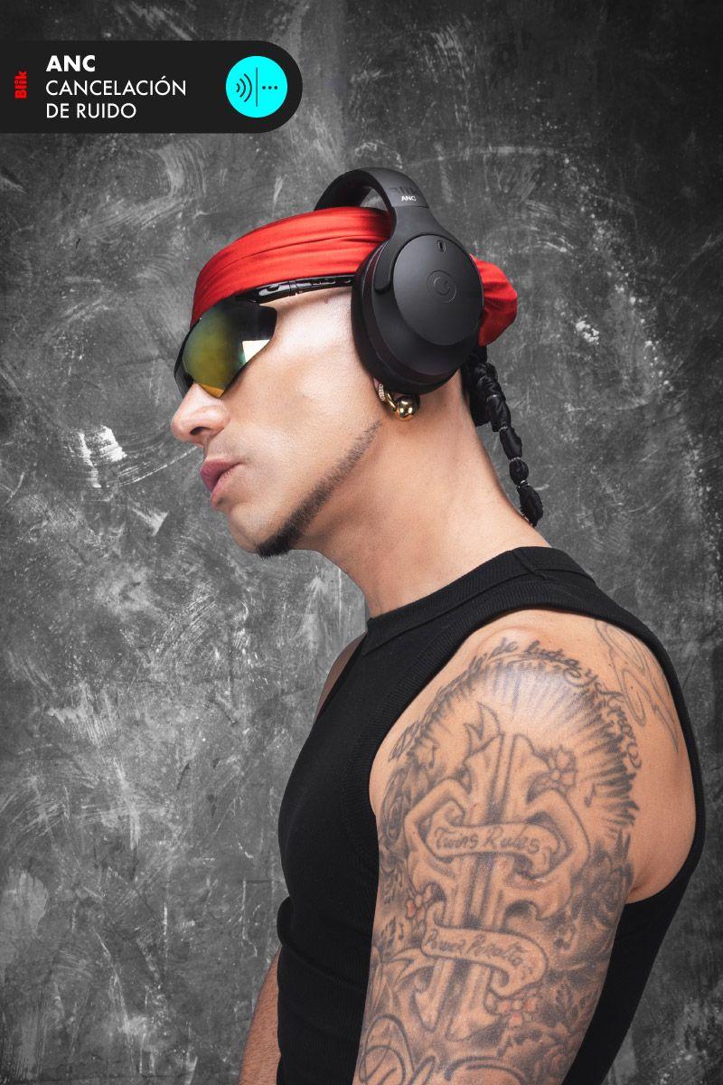 Audifonos Bluetooth Blik Powersoul Cancelación De Ruido 60H Negro-4