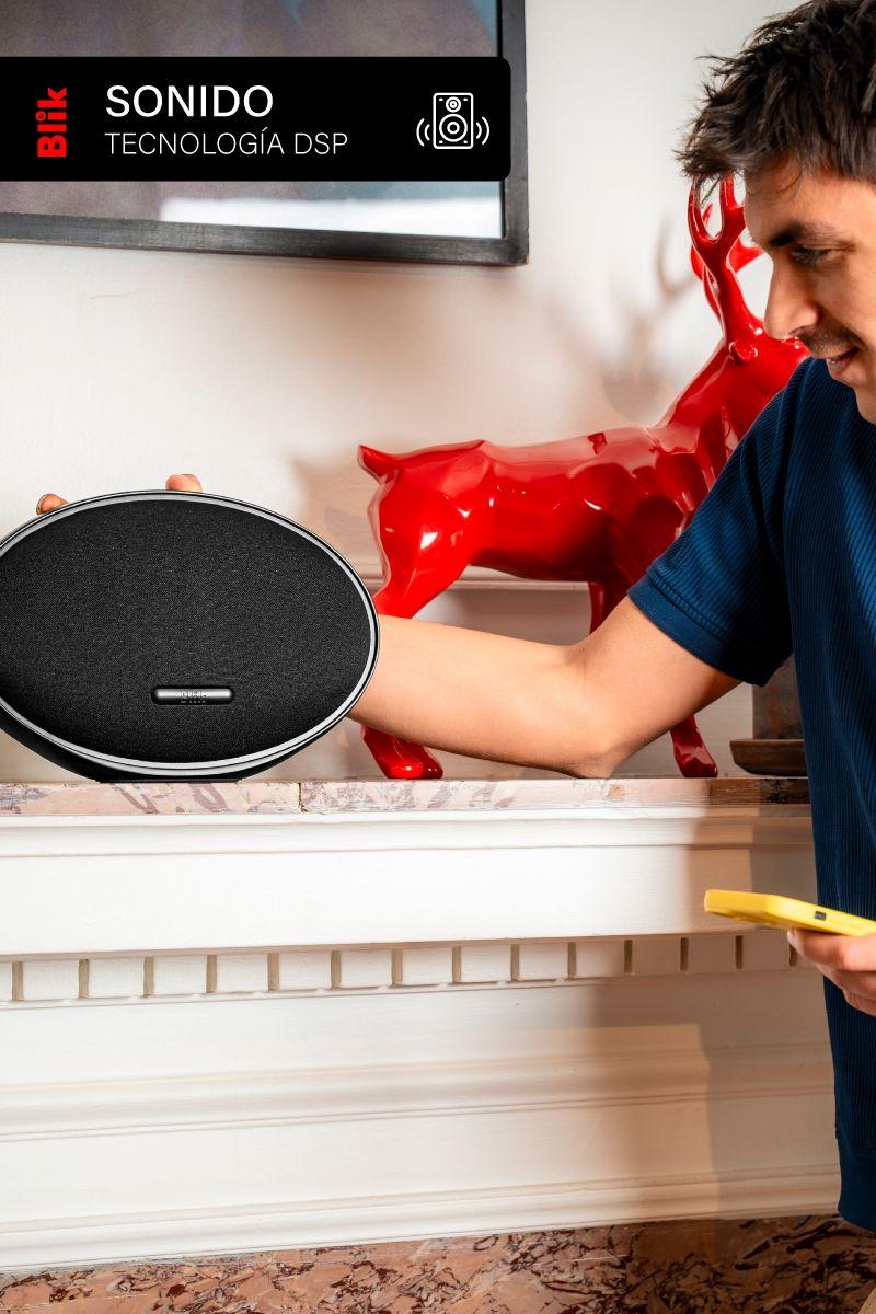 Parlante Bluetooth Blik Moonlight 60W Hi-Fi 15H DSP Negro-4