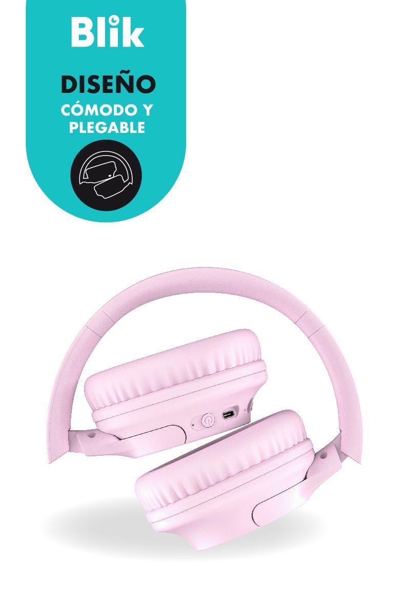 Audífonos Bluetooth Blik Soul250 16 hrs Rosado-4