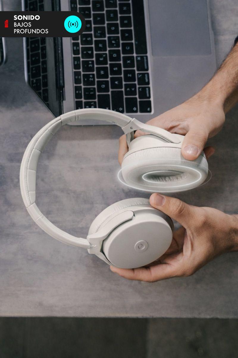 Audífonos Bluetooth Blik Neo Cancelación De Ruido 60H Gris-4