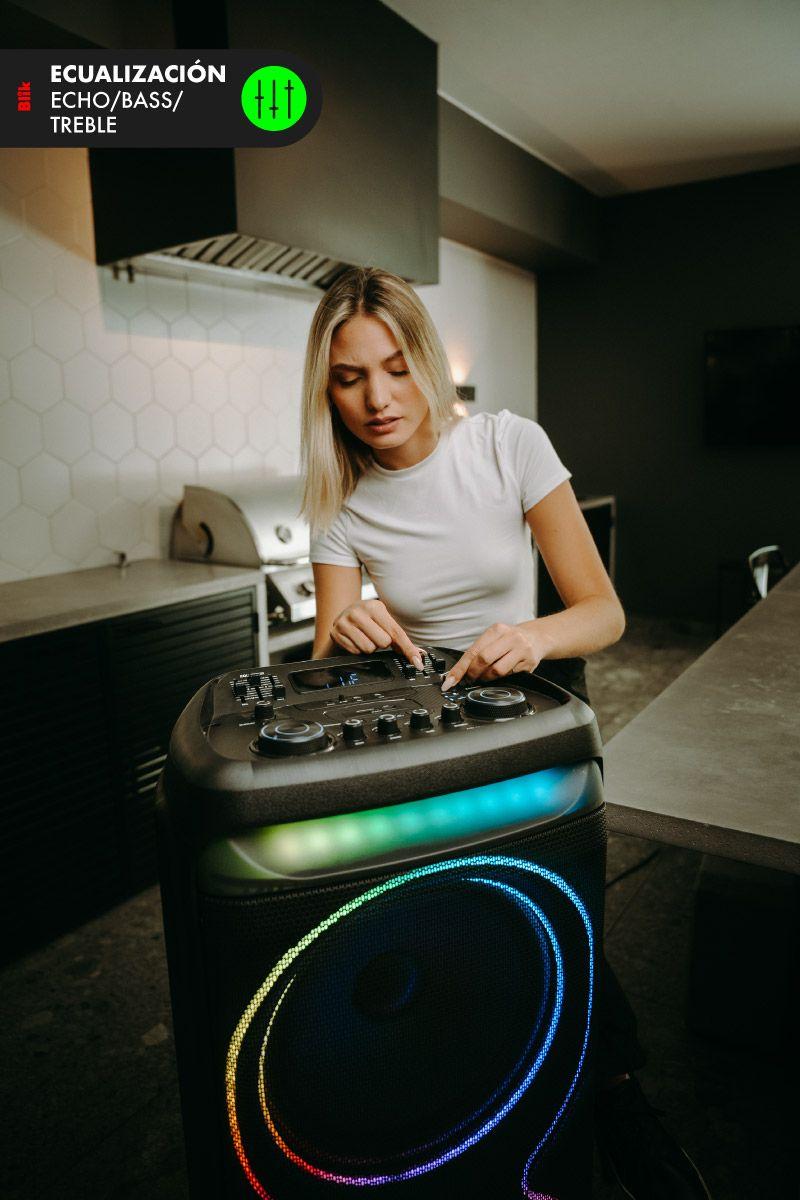 Parlante Bluetooth Karaoke Con Micrófono Blik Ultrabass15-3