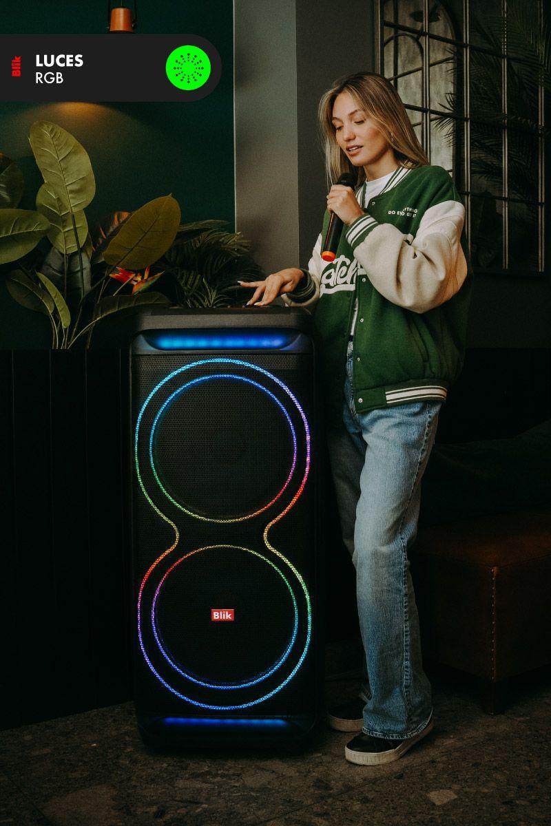 Parlante Bluetooth Karaoke Con Micrófono Blik Ultrabass15-6