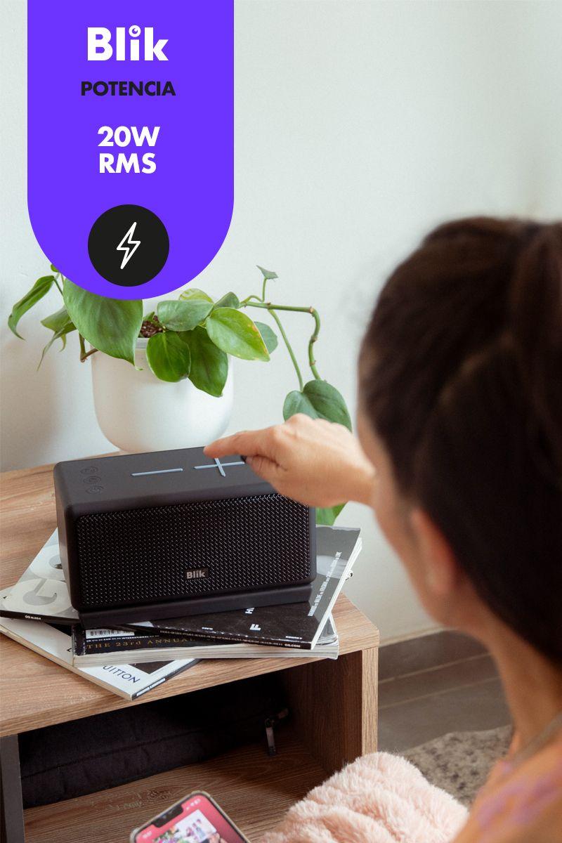 Parlante Bluetooth Portátil BLIK-CUBE Base Carga-7