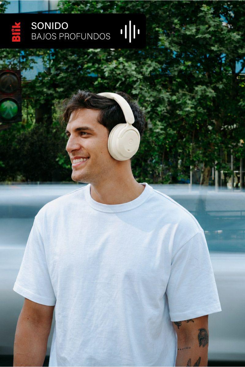 Audifonos Bluetooth Blik Soul900 Cancelación De Ruido Crema-3