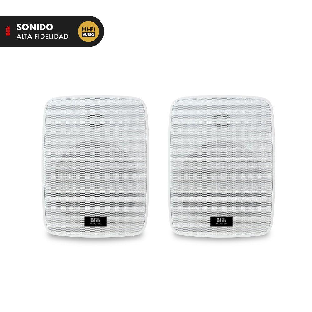 Parlantes Instalación Activos Bluetooth Blik Fidelity Blanco 60W-2