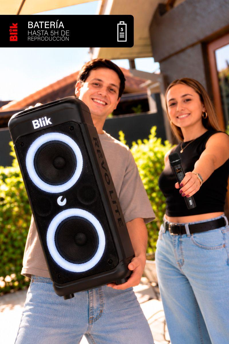 Parlante Karaoke Blik Revo Lite 8.000W PMPO Auracast-4