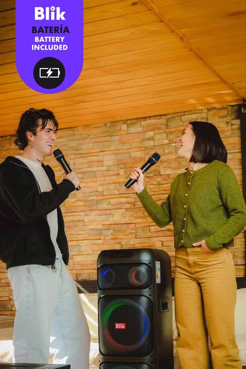 Par De Micrófonos Inalámbricos Con Receptor Karaoke Blik-3