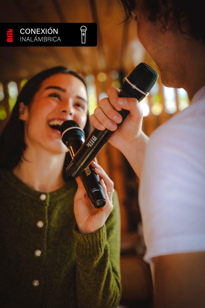 Par De Micrófonos Inalámbricos Con Receptor Karaoke Blik-2