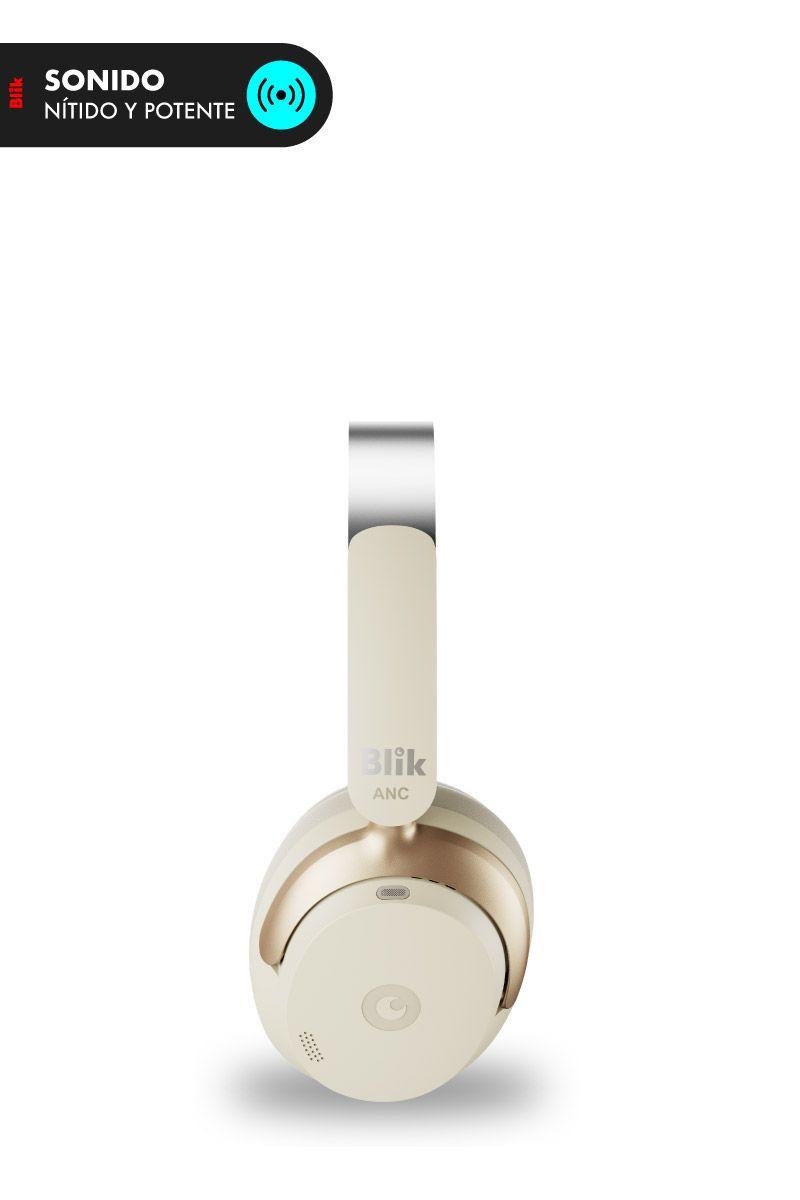 Audifonos Bluetooth Blik Aura950 Cancelación De Ruido 72H Cream-4