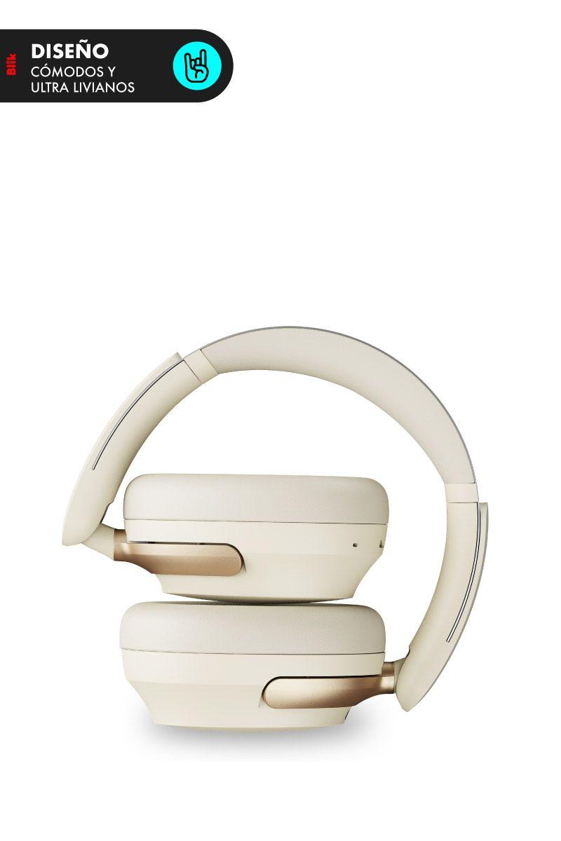 Audifonos Bluetooth Blik Aura950 Cancelación De Ruido 72H Cream-8