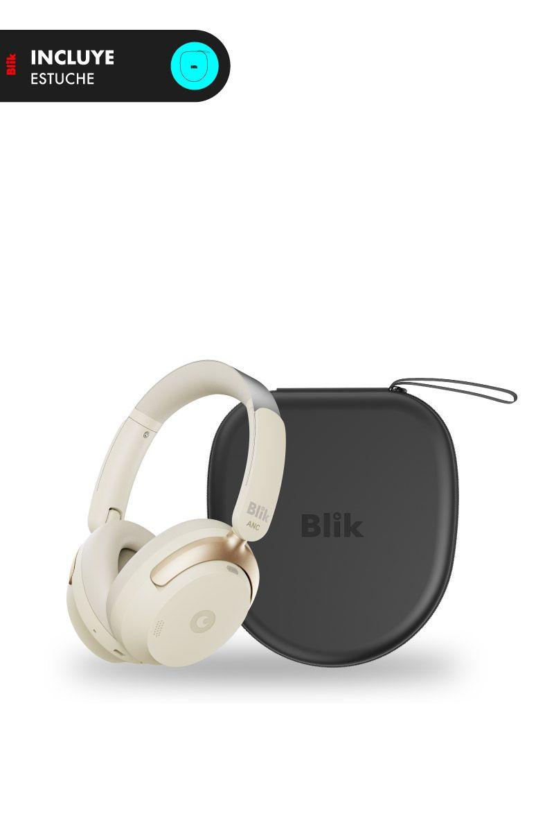 Audifonos Bluetooth Blik Aura950 Cancelación De Ruido 72H Cream-9