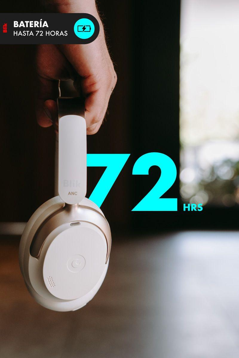 Audifonos Bluetooth Blik Aura950 Cancelación De Ruido 72H Cream-7