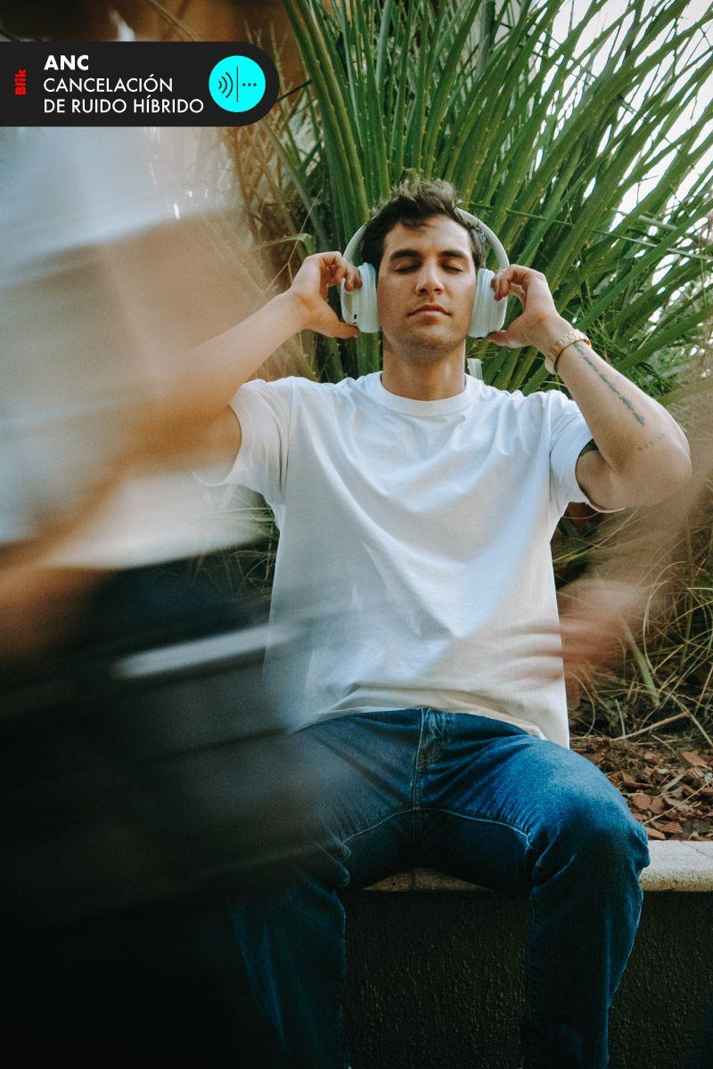 Audifonos Bluetooth Blik Soul900 Cancelación De Ruido Verde-1