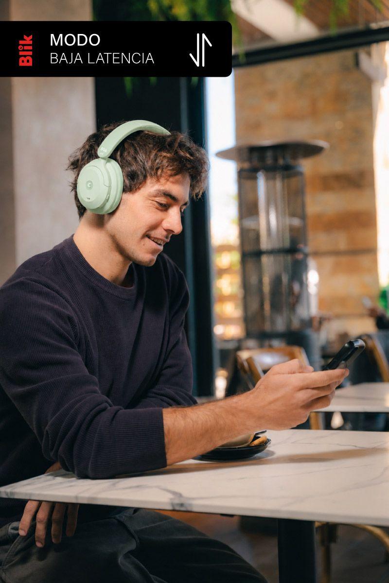 Audifonos Bluetooth Blik Soul900 Cancelación De Ruido Verde-5