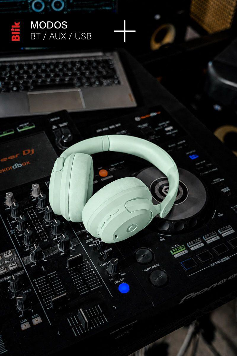 Audifonos Bluetooth Blik Soul900 Cancelación De Ruido Verde-6