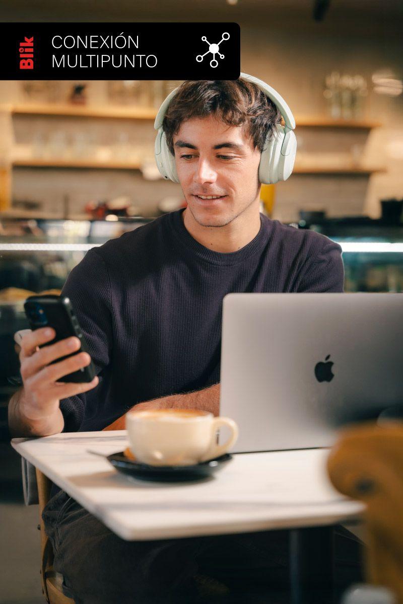 Audifonos Bluetooth Blik Soul900 Cancelación De Ruido Verde-7