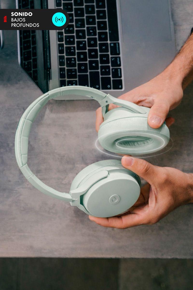 Audífonos Bluetooth Blik Neo Cancelación De Ruido 60H Verde-4