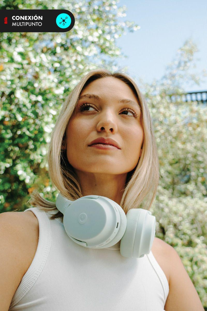 Audífonos Bluetooth Blik Neo Cancelación De Ruido 60H Verde-5