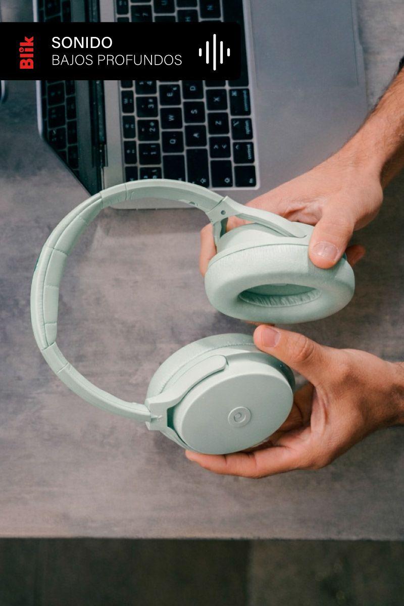 Audífonos Bluetooth Blik Neo Cancelación De Ruido 60H Verde-3