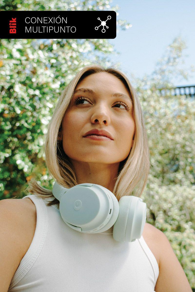 Audífonos Bluetooth Blik Neo Cancelación De Ruido 60H Verde-5