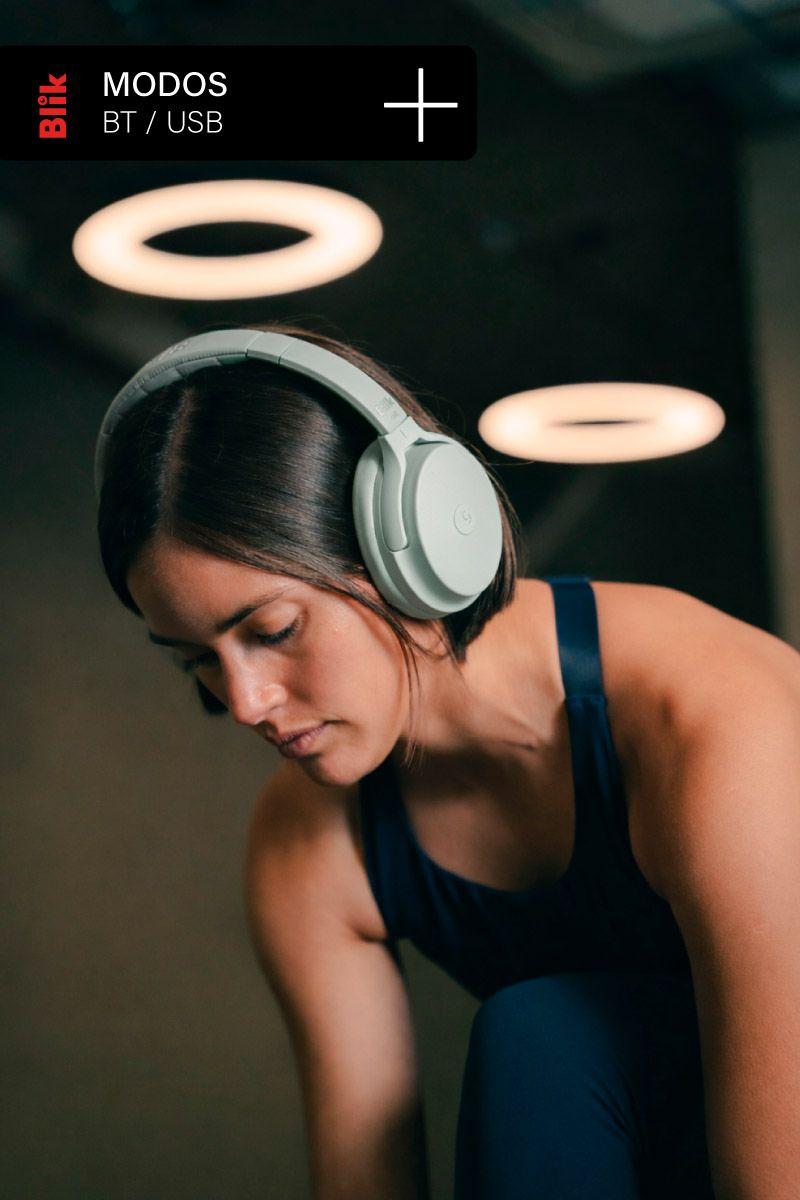 Audífonos Bluetooth Blik Neo Cancelación De Ruido 60H Verde-6