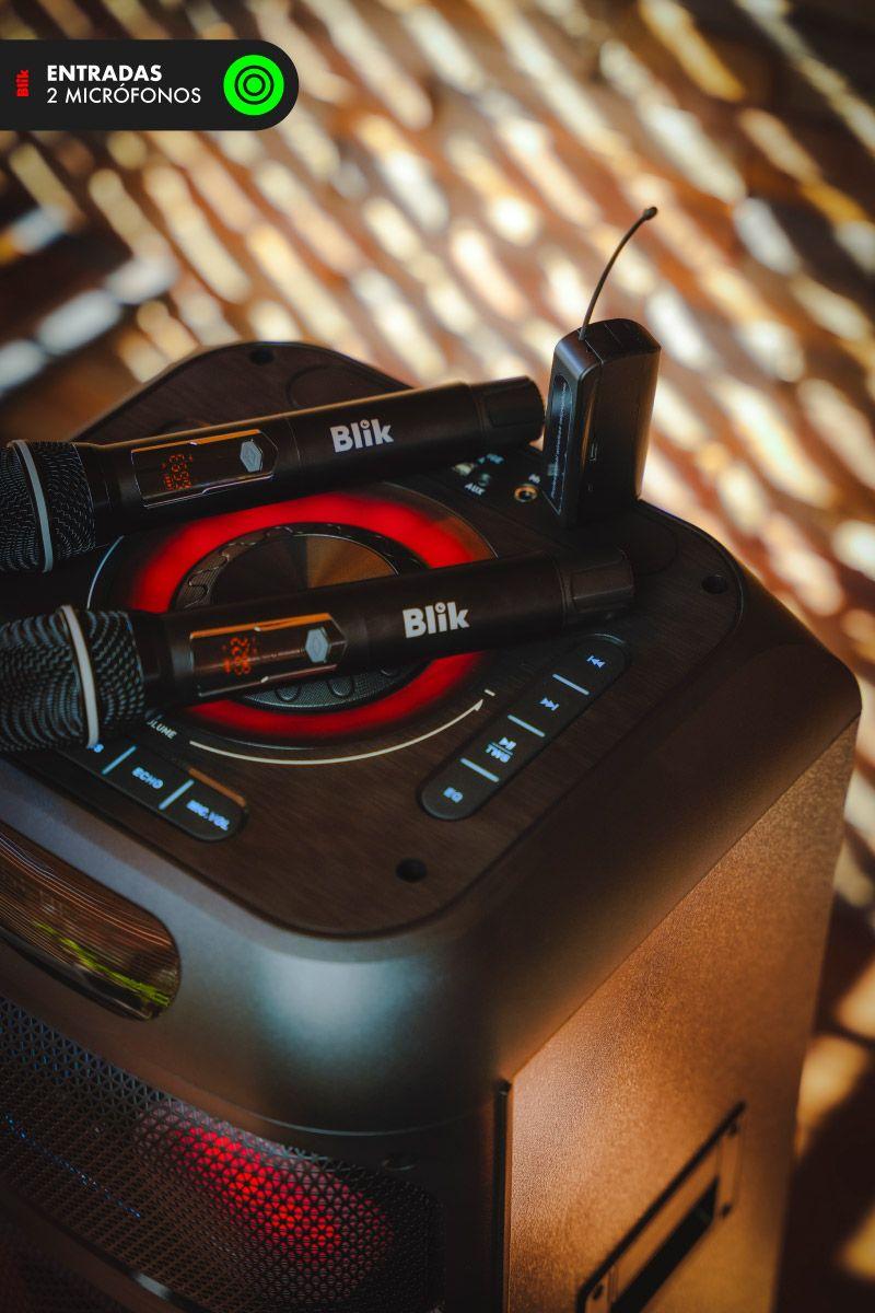 Parlante Bluetooth Karaoke Con Microfono Blik Lightup600-6