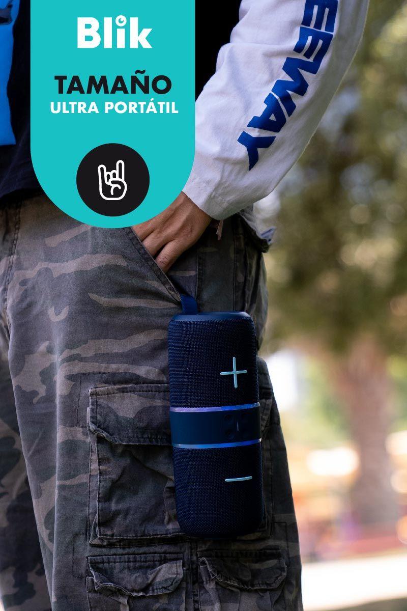 Parlante Bluetooth Portátil Blik Hype360 Azul-5
