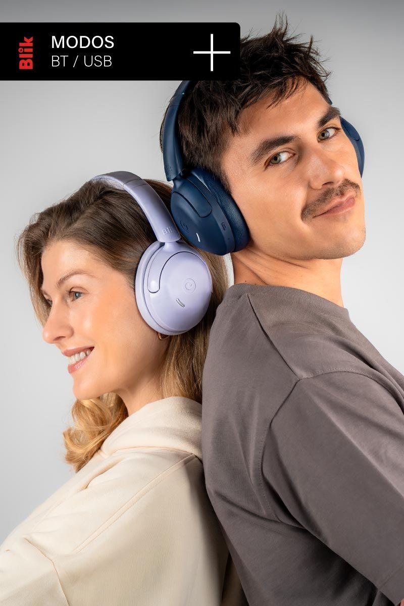Audífonos Bluetooth Blik Soul950 ANC 70H Multipunto Lila-7