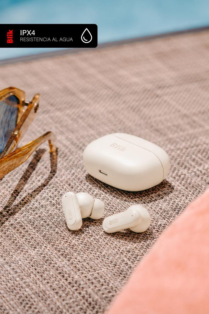 Audifonos Bluetooth Inalámbricos Blik Air500 Crema 30 hrs-5