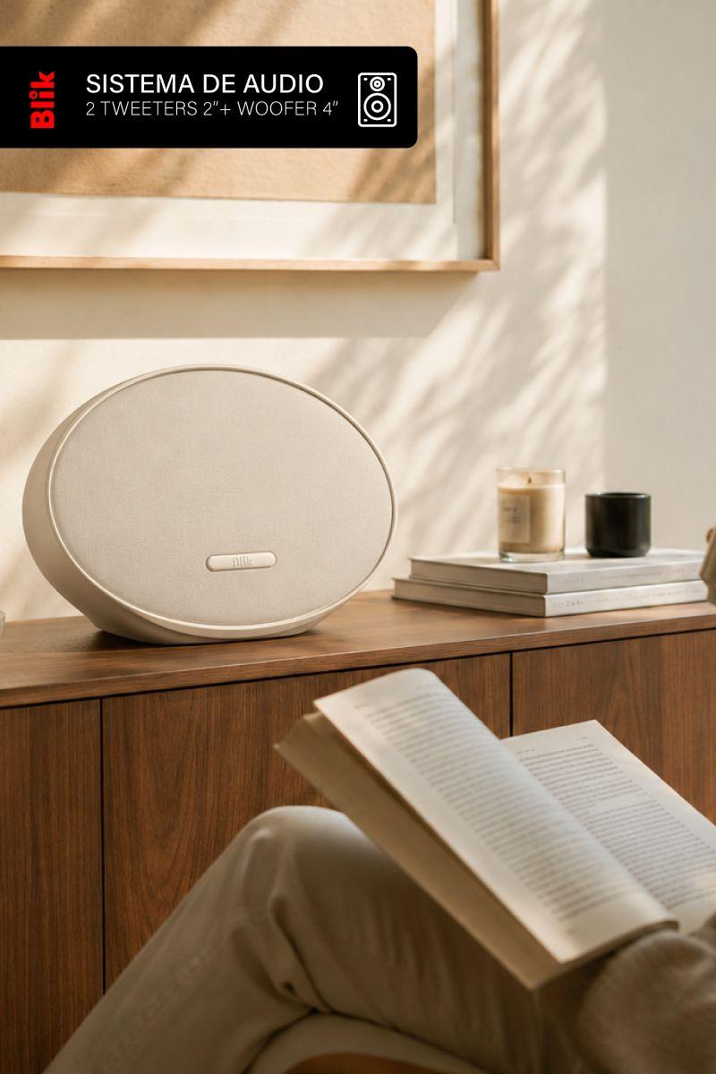 Parlante Bluetooth Blik Moonlight 60W Hi-Fi 15H DSP Crema-6
