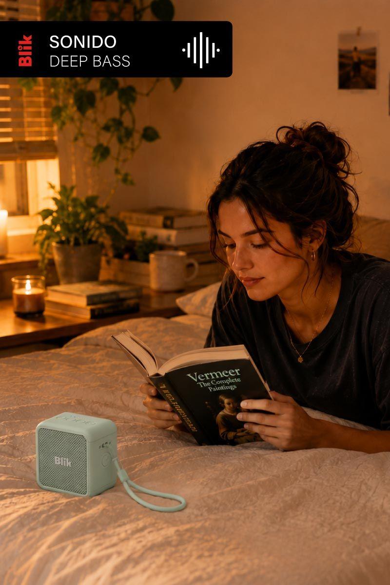 Parlante Bluetooth Blik BassGo 15W IPX6 19H TWS Verde-3