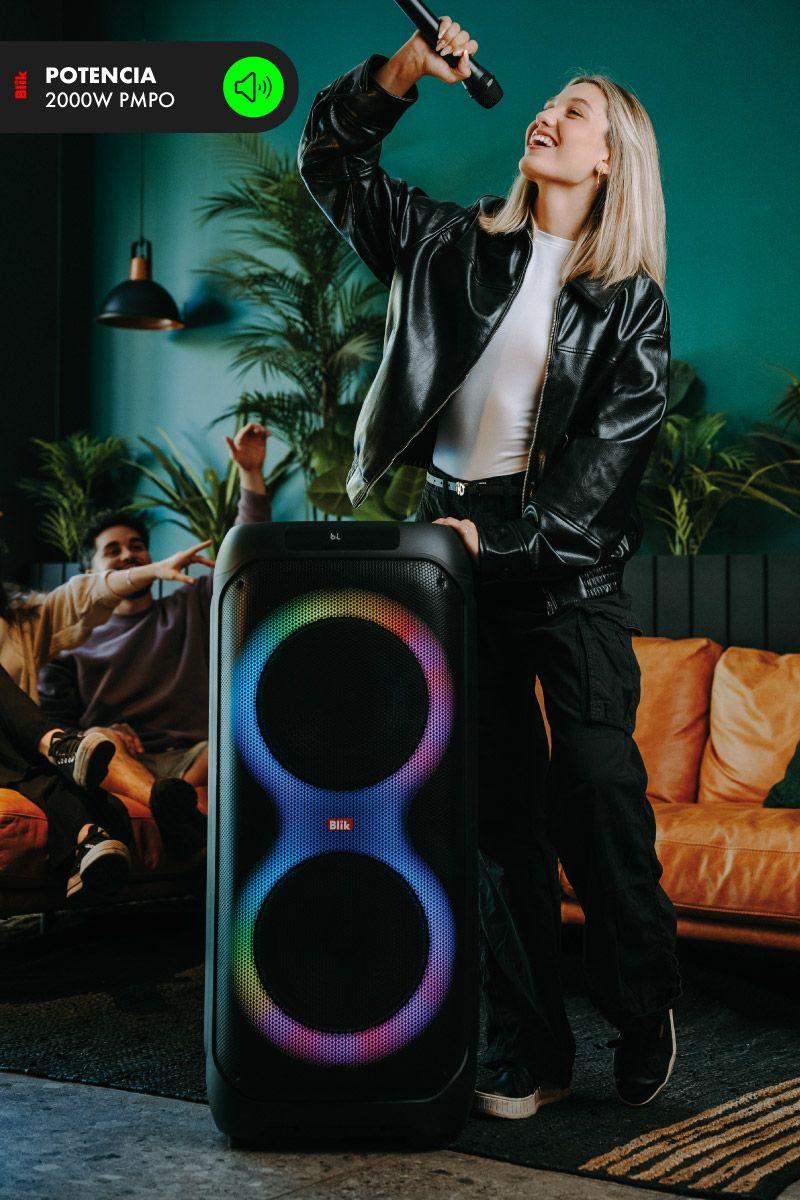 Parlante Bluetooth Karaoke Con Micrófono Blik Lightmax12-3