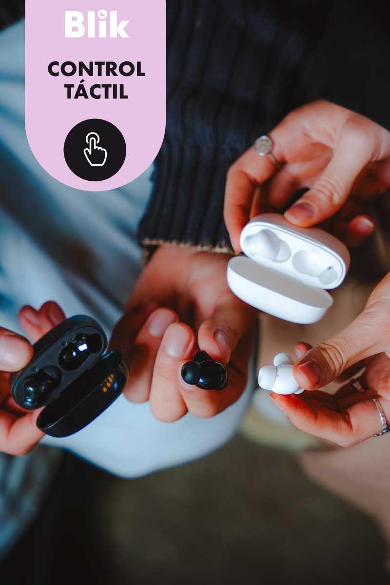 Audifonos Bluetooth Inalámbricos Blik Air500 blancos 30 hrs-5