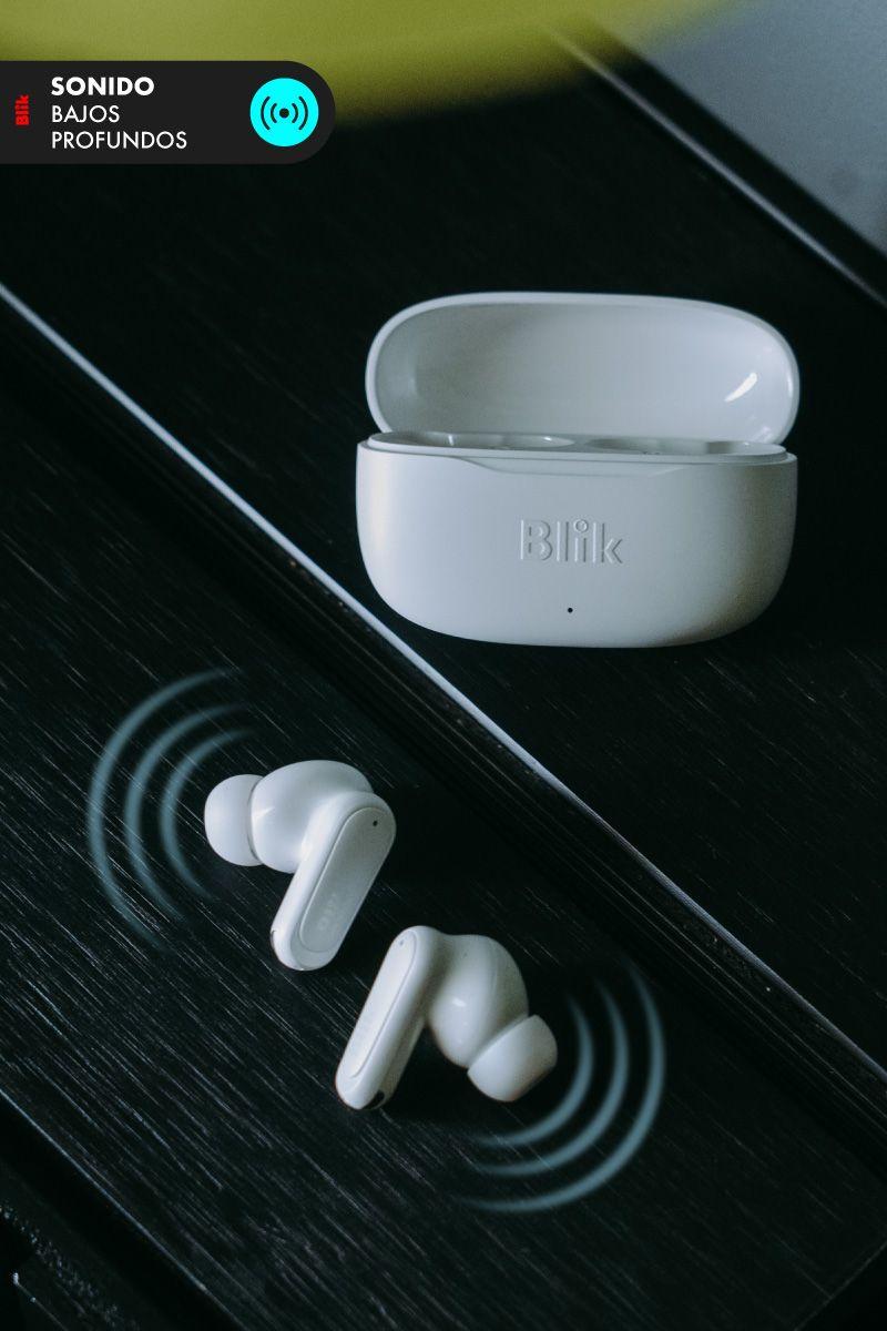 Audifonos Bluetooth Inalámbricos Blik Air500 blancos 30 hrs-3
