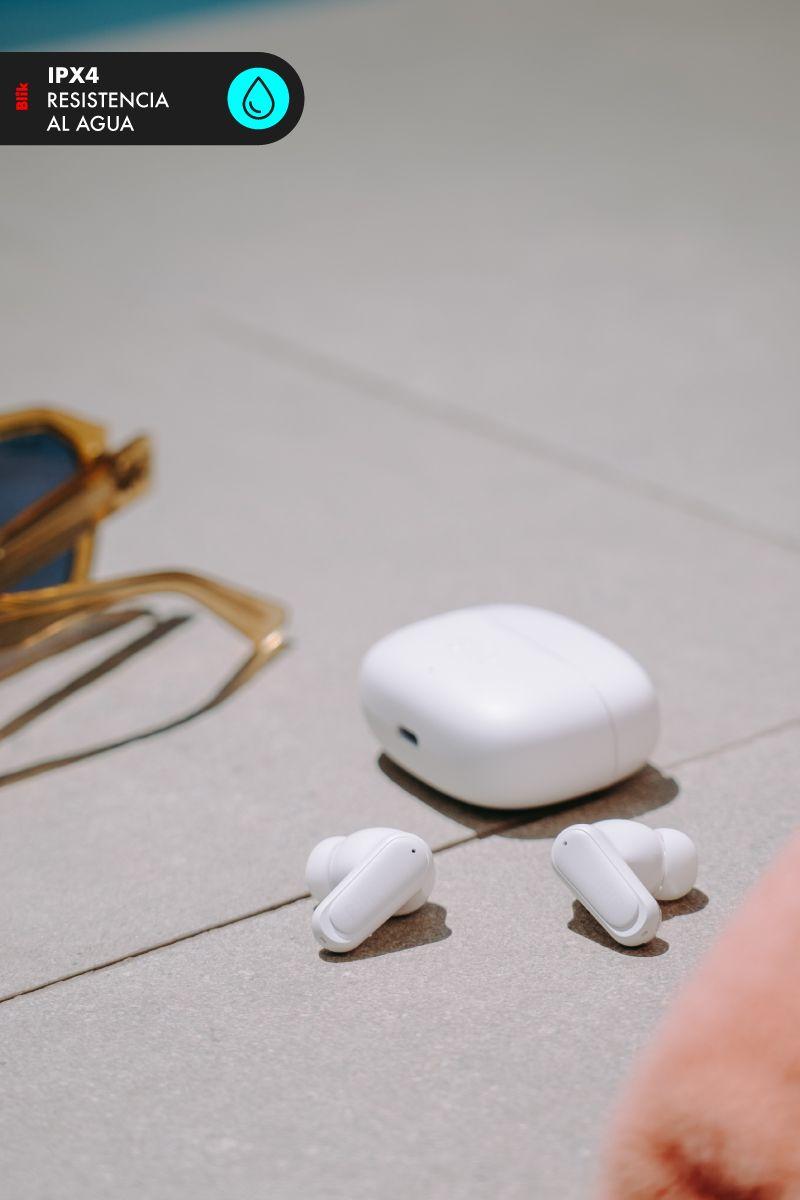 Audifonos Bluetooth Inalámbricos Blik Air500 blancos 30 hrs-5