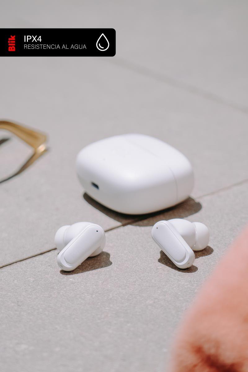 Audifonos Bluetooth Inalámbricos Blik Air500 blancos 30 hrs-5