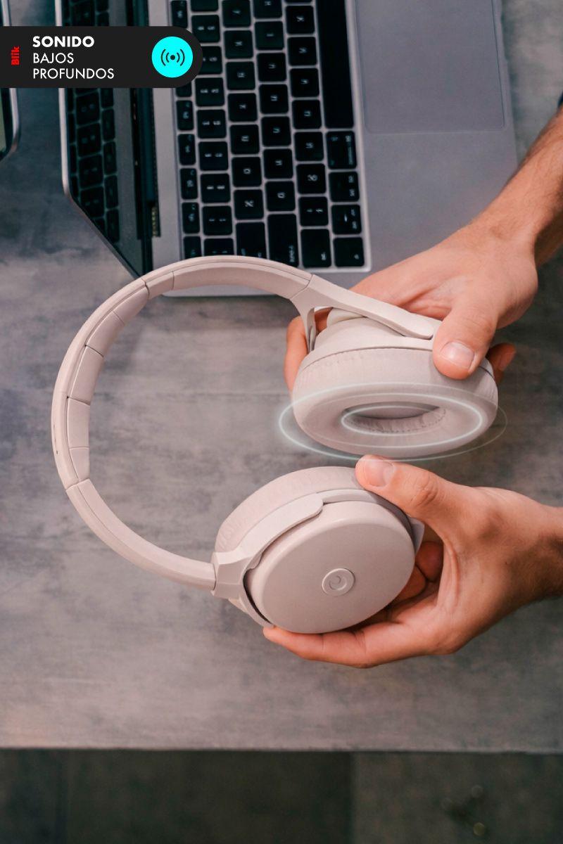 Audífonos Bluetooth Blik Neo Cancelación De Ruido 60H Rosa-4