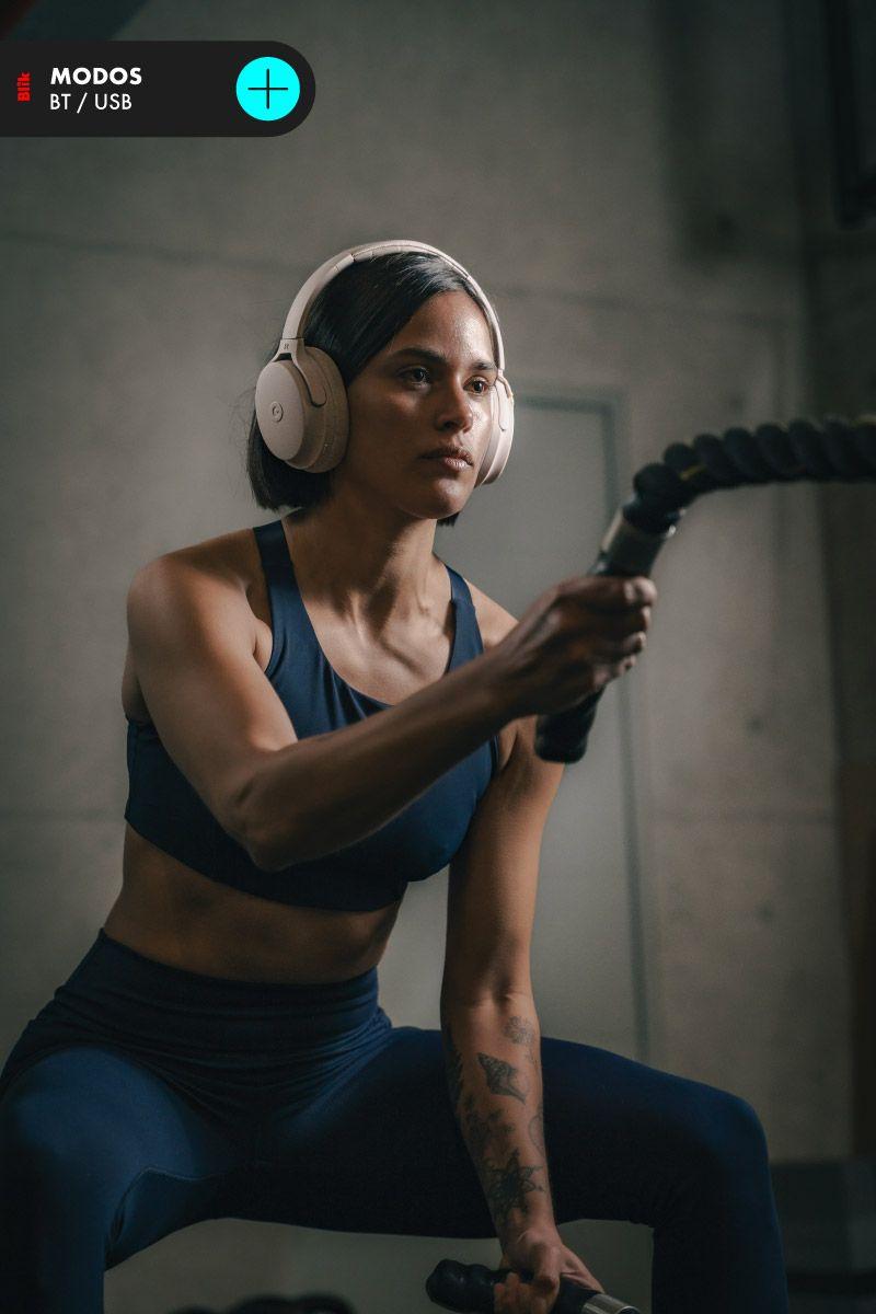 Audífonos Bluetooth Blik Neo Cancelación De Ruido 60H Rosa-6