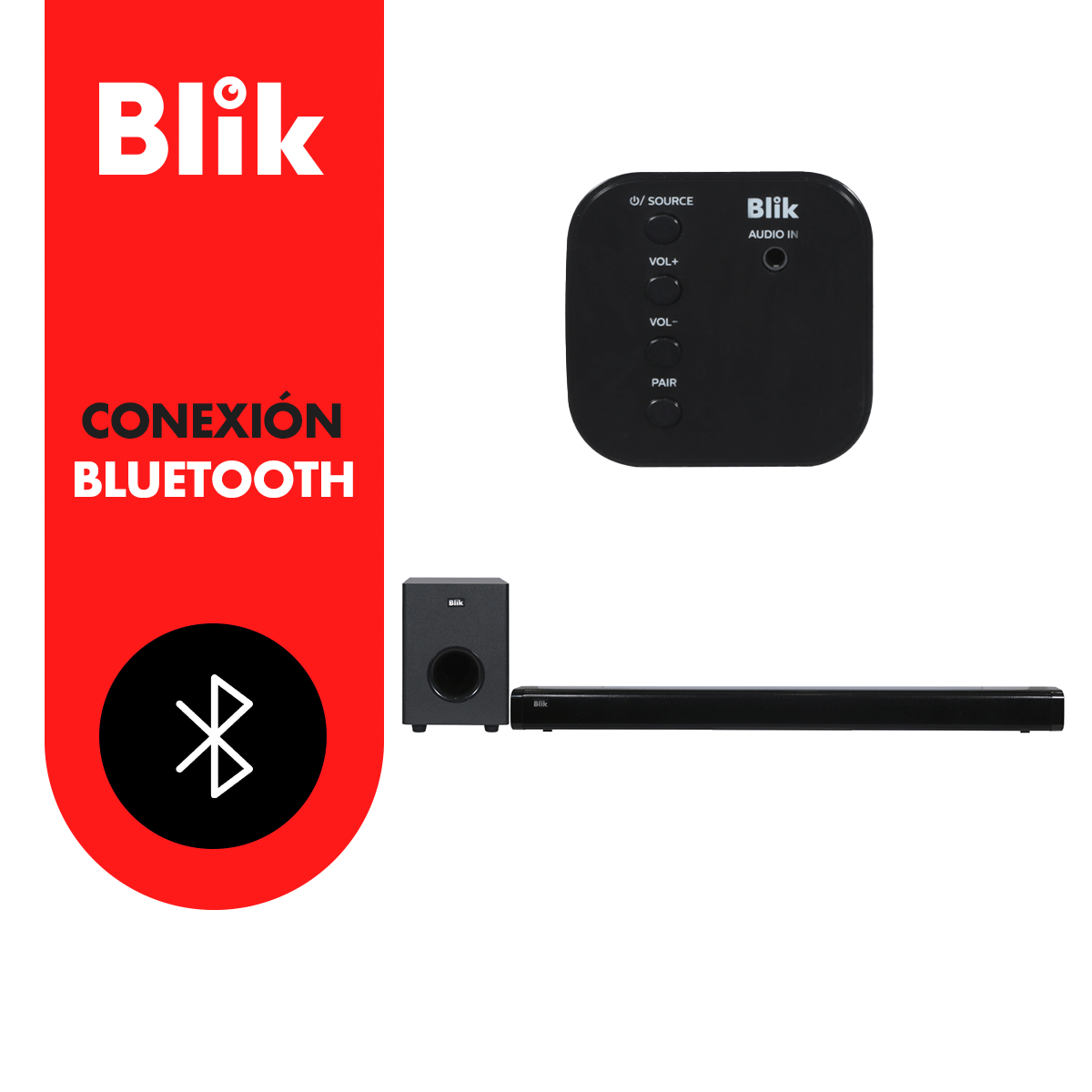 Barra de Sonido Bluetooth Blik Surreal 2.1-2