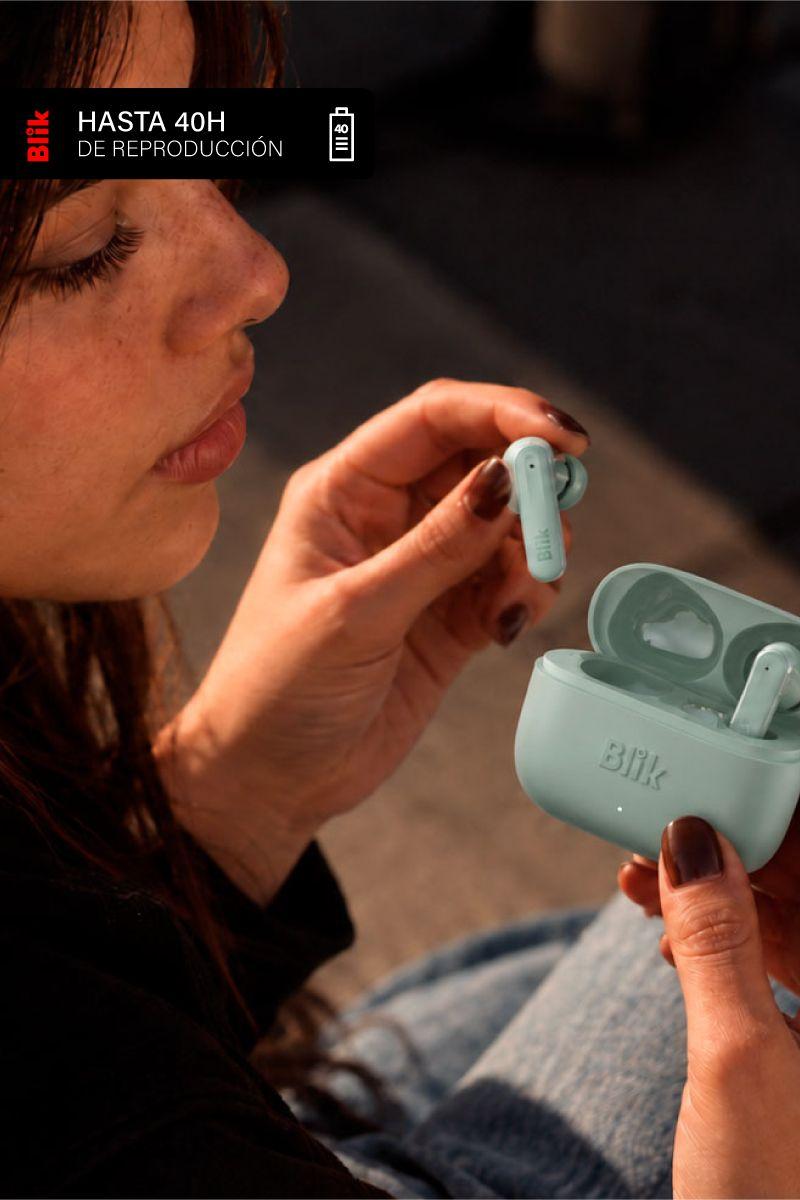 Audífonos Bluetooth Inalámbricos Blik Air700 40H Verde-4
