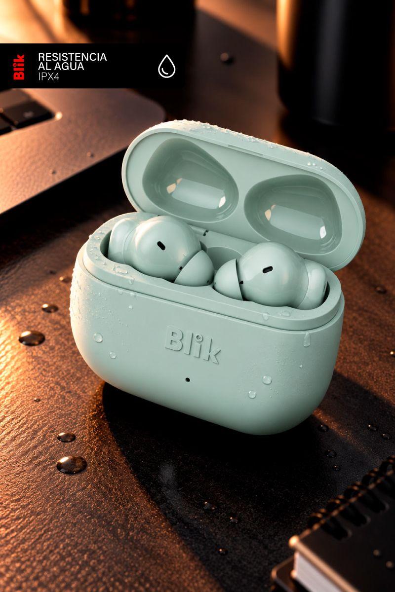 Audífonos Bluetooth Inalámbricos Blik Air700 40H Verde-5