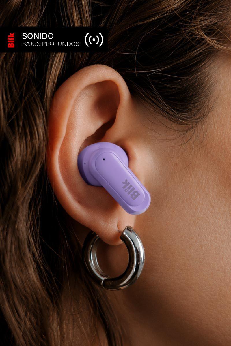 Audifonos Bluetooth Inalámbricos Blik Air500 Lila 30 hrs-3