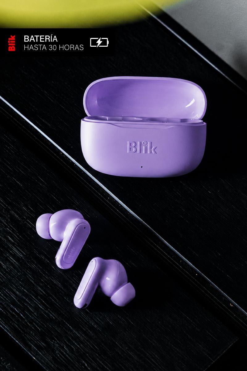 Audifonos Bluetooth Inalámbricos Blik Air500 Lila 30 hrs-4